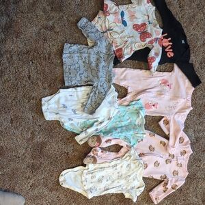 Baby Girl Carter's Kids One Pieces Footies - Pink, Black, Gray, Blue, Cream